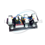 Multi-output electrical transformer assembly with terminal blocks, pre-wired voltage conversion unit for automotive and industrial systems