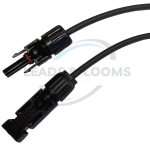 MC4 solar connector extension cable with male and female plugs, weatherproof DC power lead for solar and electrical systems